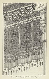 ハイポスタイルホールのカーテン 作： Charles Chipiez